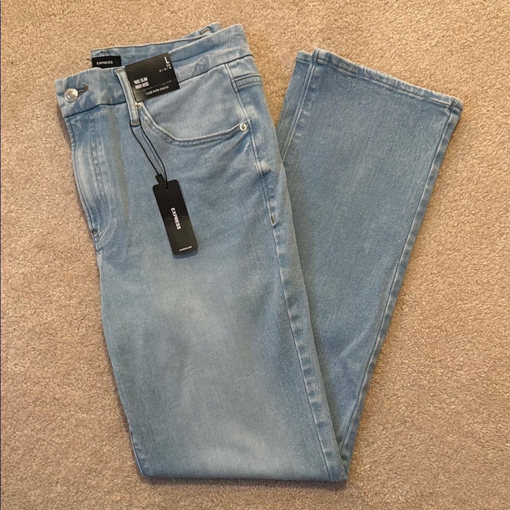 Women’s Express 90s Slim Hugh Rise Light Blue Jeans